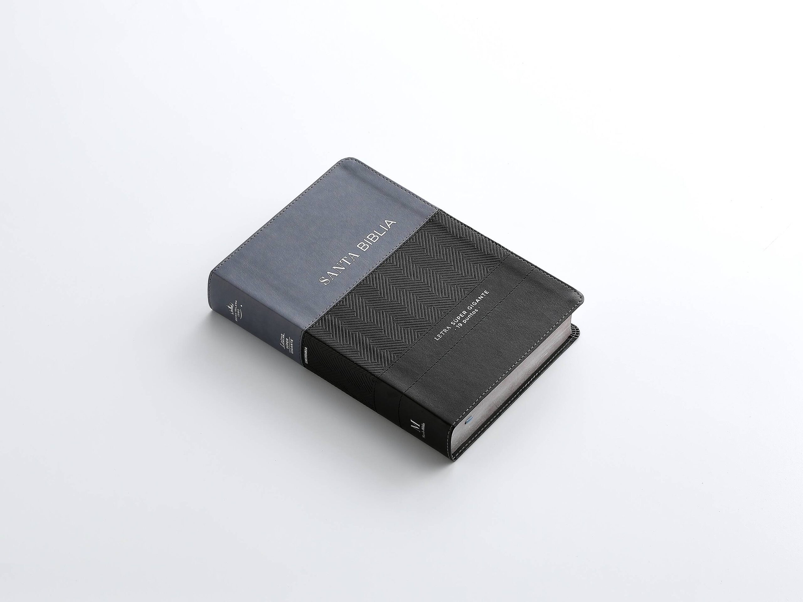 Biblia RVR1960 Efeso sup gig negro GEO gris im piel grande 19pt