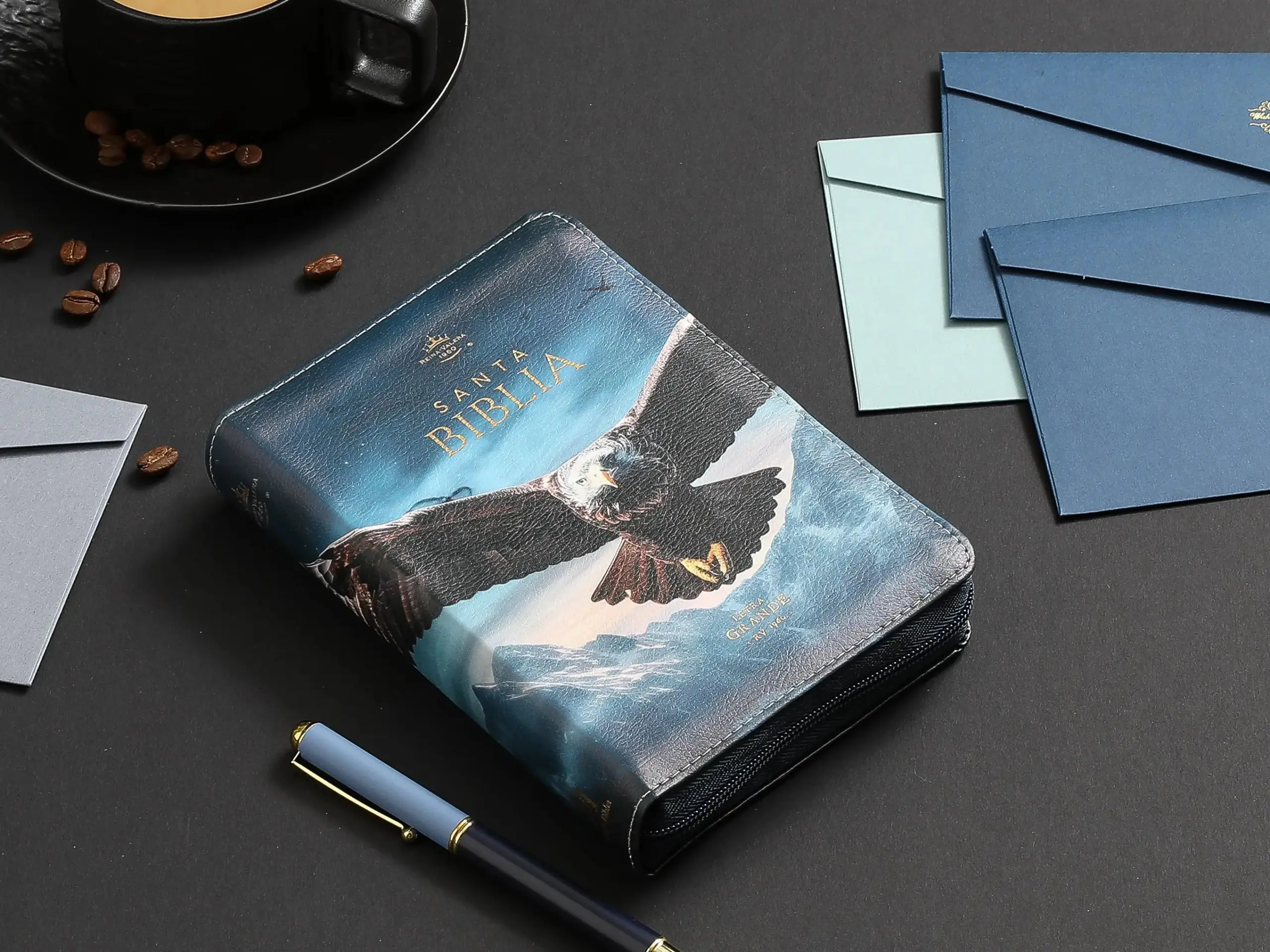 Biblia RVR1960 fortaleza aguila 1 im piel índice cierre CH 10pt