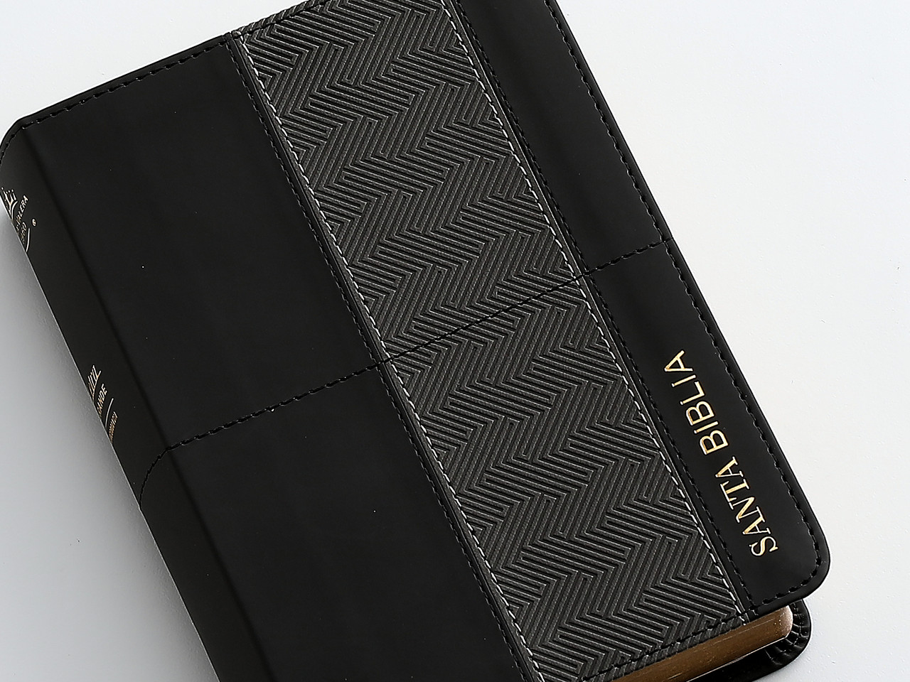 Biblia RVR1960 Geometico negro im piel chica 10pt