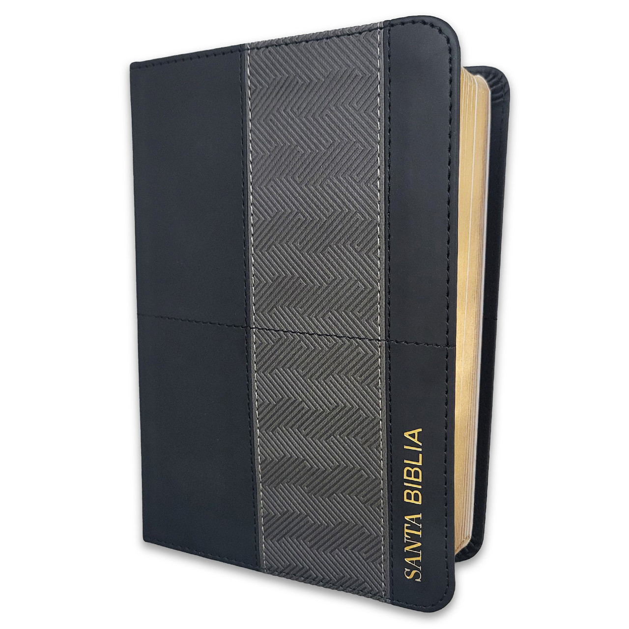 Biblia RVR1960 Geometico negro im piel chica 10pt