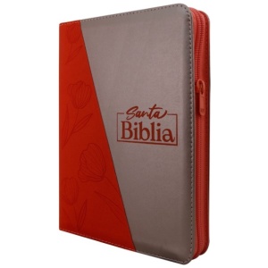 Biblia RVR1960 grande naranja champagne QR RVR086cZLGiPJR