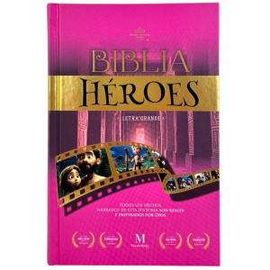 Biblia RVR1960 Heroes rosa tapa dura manual 12.5pt