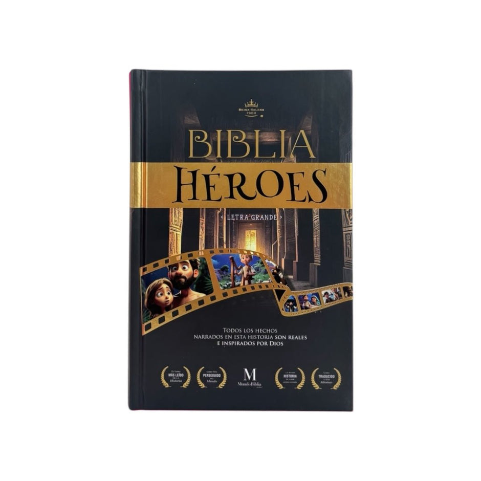 Biblia RVR1960 Heroes rosa tapa dura manual 12.5pt