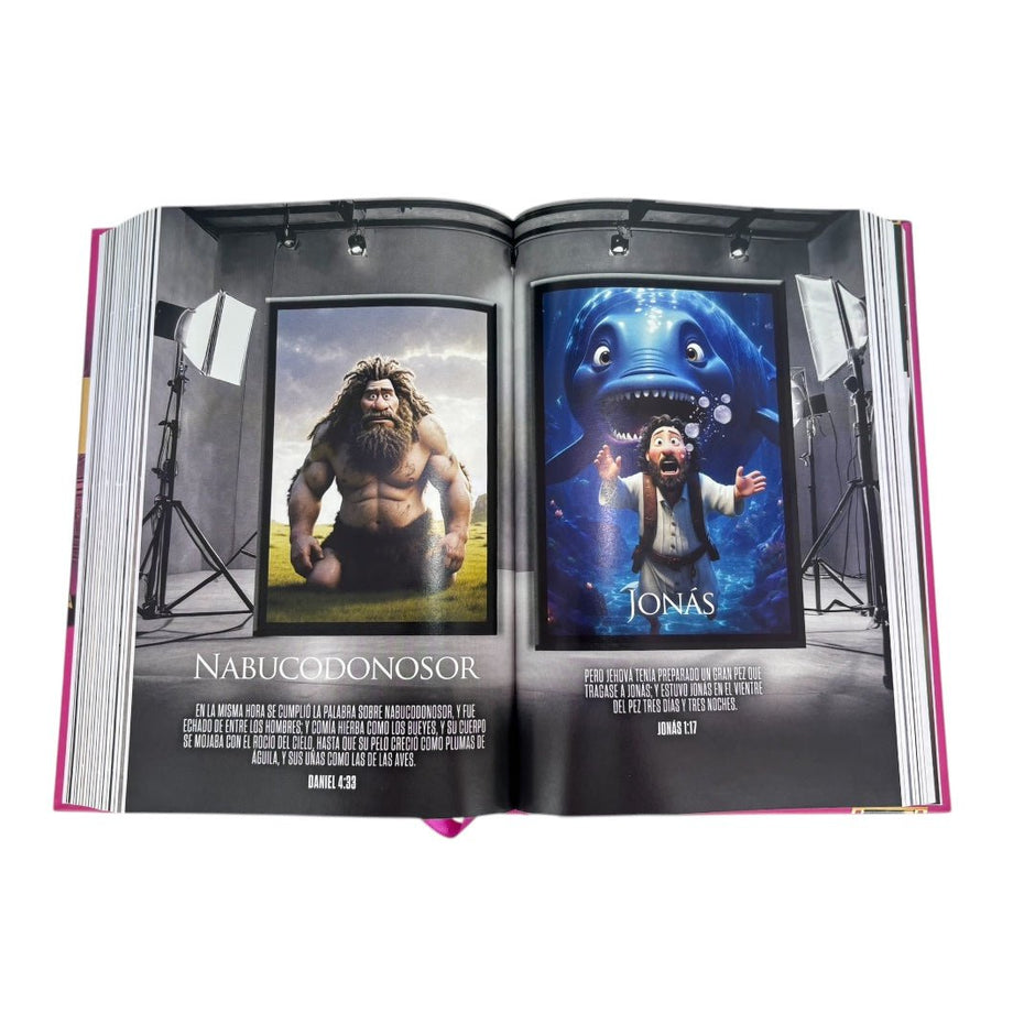 Biblia RVR1960 Heroes rosa tapa dura manual 12.5pt