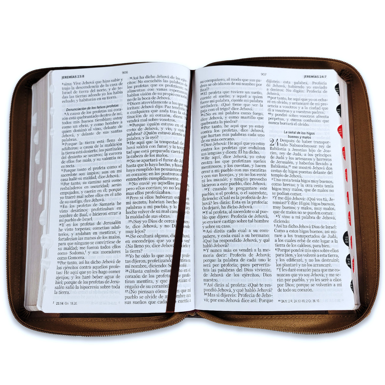 Biblia RVR1960 Inspiracion aguila café im piel cierre índice TM 12.5pt