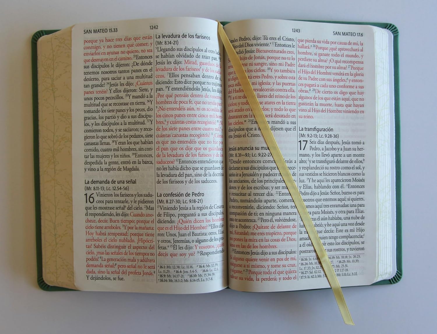 Biblia RVR1960 Letra gigante verde con pajaros cto pintado im piel manual 14pt