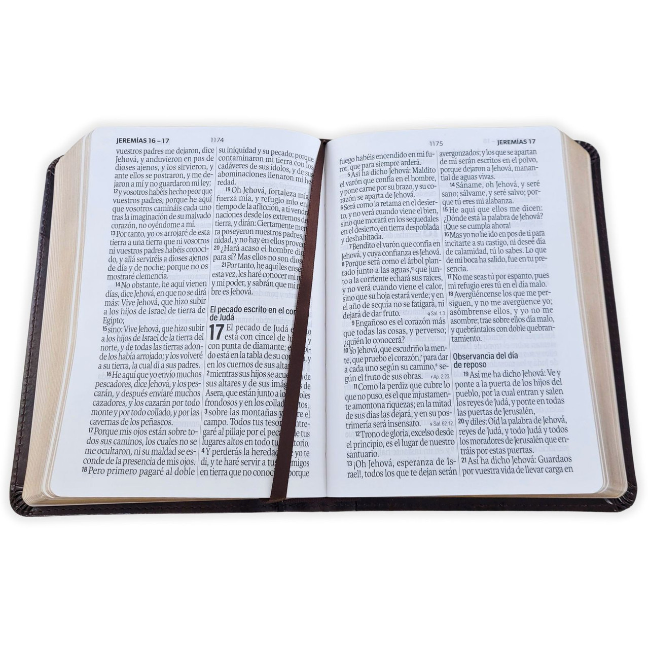 Biblia RVR1960 Neoclassic cafe oscuro canto dorado im piel concordancia manual 12pt