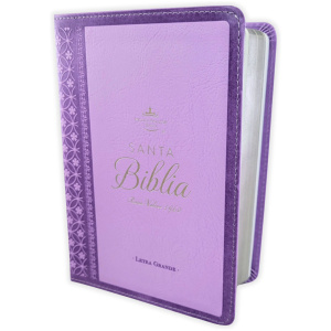 Biblia RVR1960 Neoclassic lila canto plateado im piel CON C TM 12pt