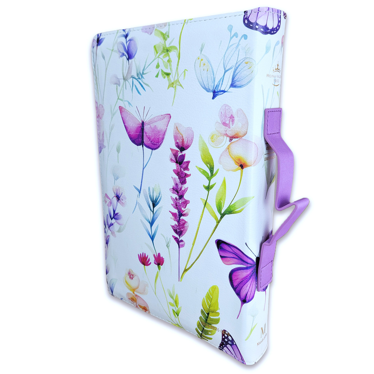 Biblia RVR1960 Pretty lila cto pintado im piel cierre índice TM 12.5pt