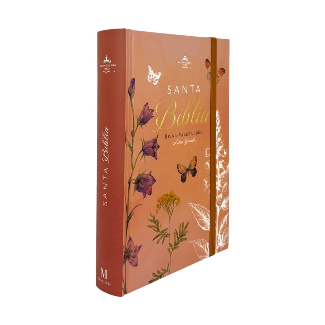 Biblia RVR1960 Primavera Coral tapa dura manual 12.5pt