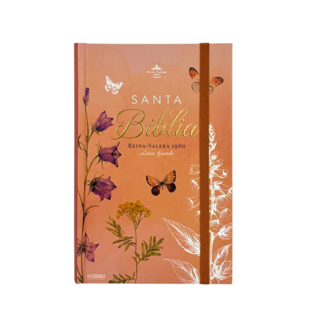 Biblia RVR1960 Primavera Coral tapa dura manual 12.5pt