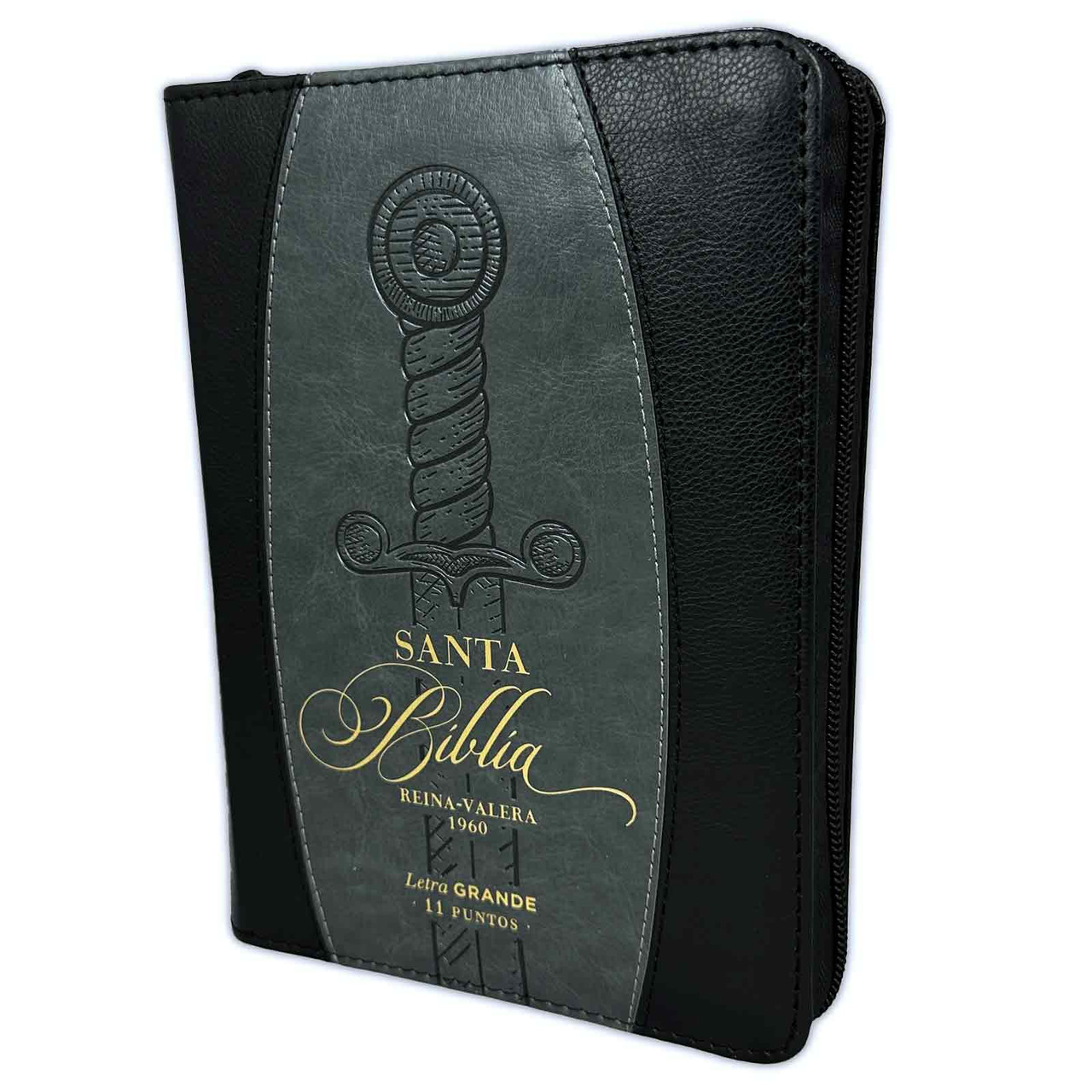 Biblia RVR6190 Expresate espada negro im piel cierre índice CH 11pt LG PJR