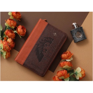 Biblia RVR1960 Leon de Juda im piel cierre manual 14pt