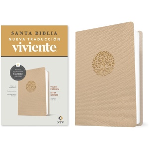 Biblia NTV valor premium cafe claro sim piel lt gde