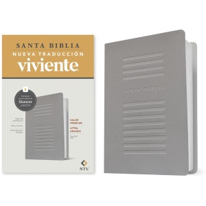 Biblia NTV valor premium gris sim piel lt gde