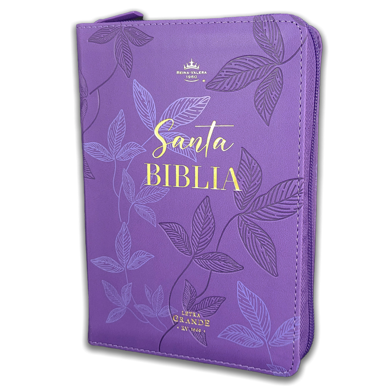 Biblia RVR1960 fidelidad lila hojas prim im piel cierre chica 10pt