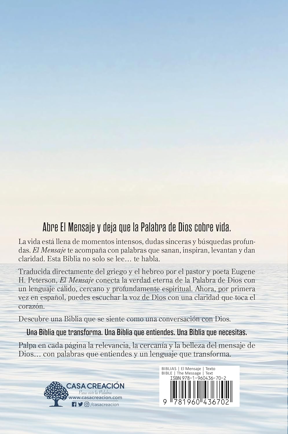 Biblia El mensaje azul tapa dura manual 9pt