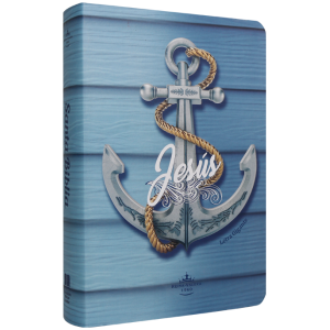 Biblia RVR1960 med let gigante semiflexible azul ancla 14P RVR.61cLGPJR