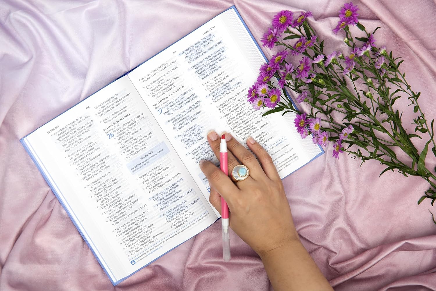 Biblia RVR1960 Pescador Mujer virtuosa multicolor tapa dura manual índice 10.5pt