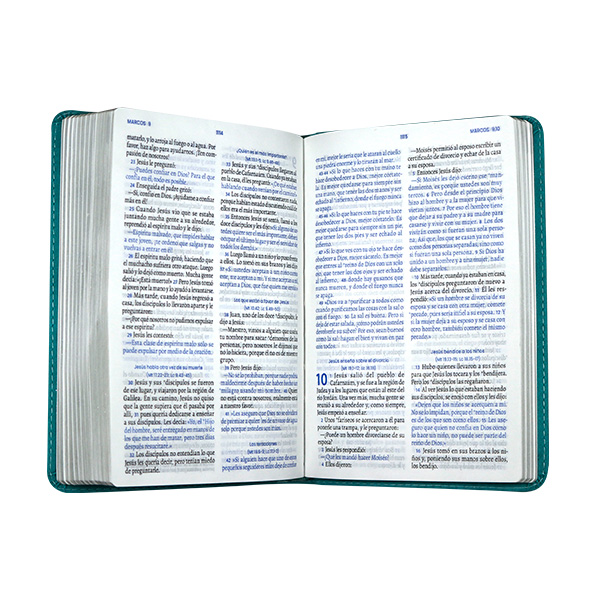Biblia TLA mediana verde aquamarina TLA066LGPJR